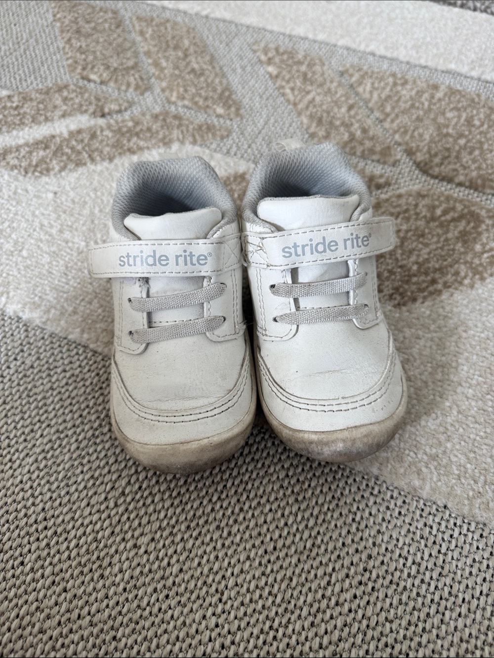 Stride Rite White Kids Velcro Sneakers